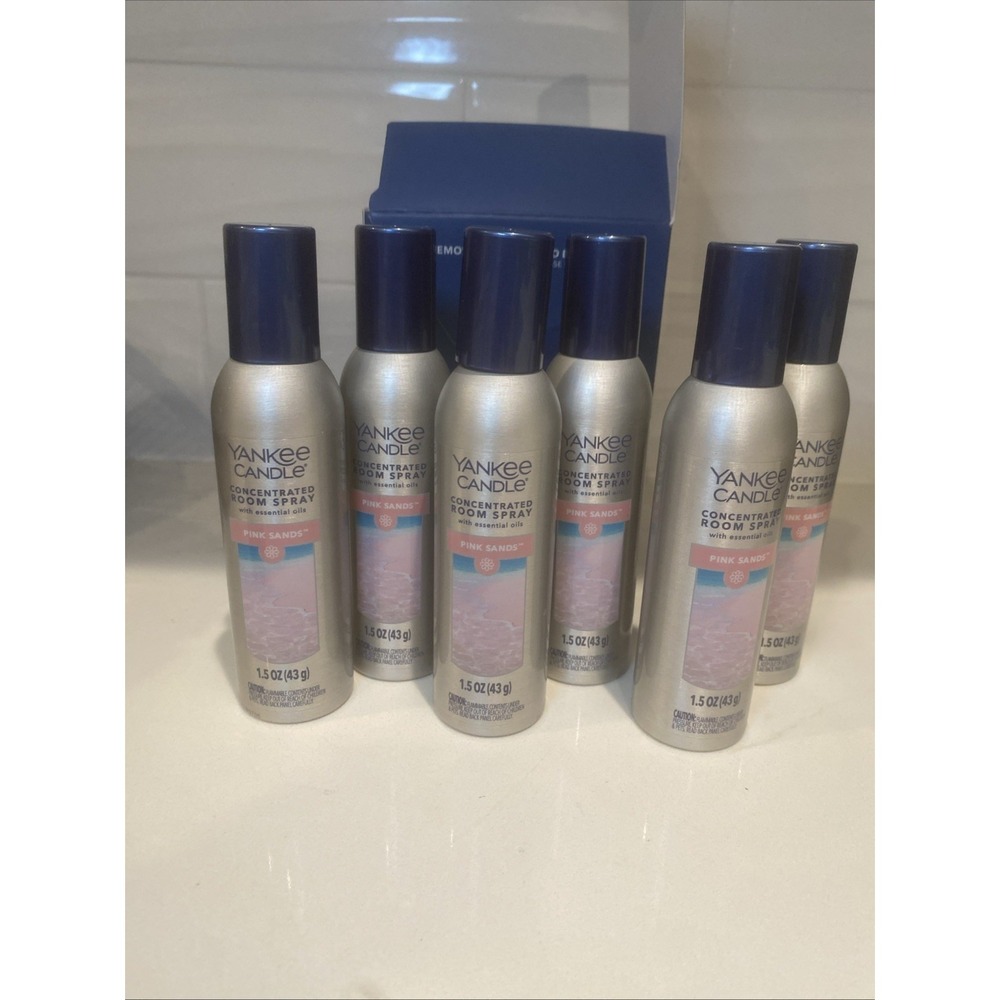 Yankee Candle Pink Sands Concentrated Room Spray 1.5oz 6-pack – NEW in Box